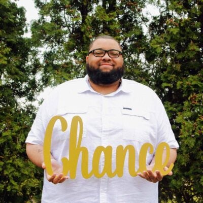 Leslie Lamar Parker, at a maternity photo shoot before the birth of his son Chance.